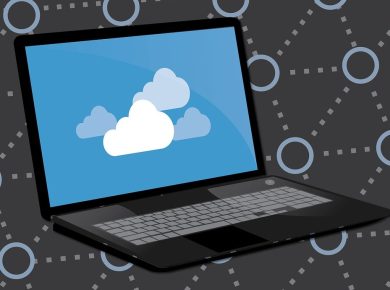 Free cloud computer backup illustration